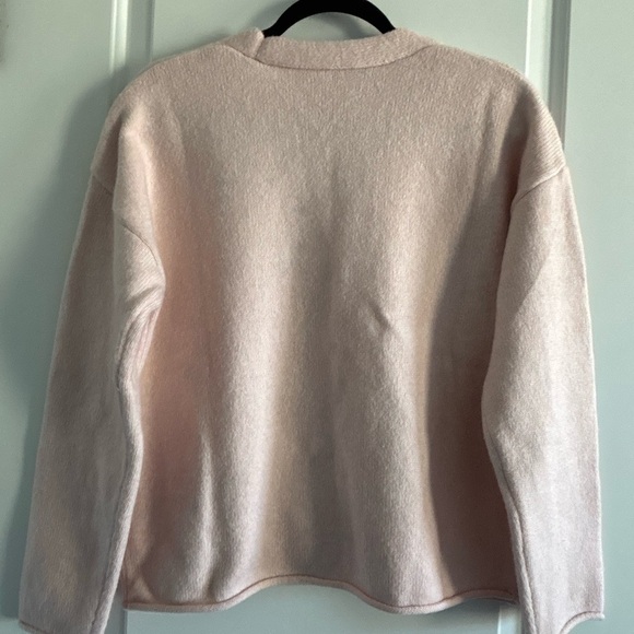 Chic Blush Pink Button-Up Cardigan - Picture 3 of 3